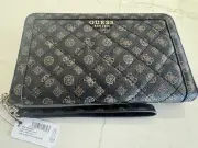 Guess Abey Travel Wallet Mocha Logo New Tags