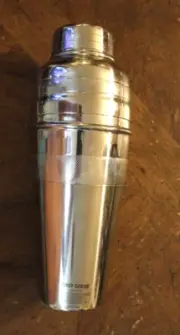 Grey Goose Vodka Stainless Steel Drink Cocktail Martini Shaker Mixer 3 Piece 9"