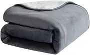 Waterproof Dog Blanket, Pet Throw, Reversible Protector Cover for Bed Couch Sofa (Grey, 30 * 30cm)