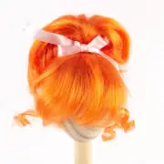 Monique Orange Synthetic Mohair Coco Ponytail with Curls 6"-7" Doll Wig