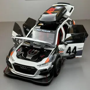 【現貨新品】Audi 模型車 1：24 合金車模型 奧迪模型 RS6模型車 升級改裝版 休旅車 帶聲光 回力車 汽車模型