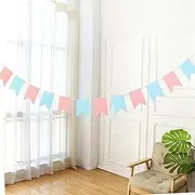 Party Decor 1Set Multicolor Lovely Paper Board Bunting Flags Banner for Baby Shower Birthday Party Home Decoration Kids Room Pennant Garland (Color : 22pcs)