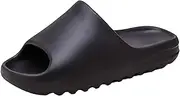 [Bomoka] Pillow Slides, Pillow Slides Slippers,Thick Bottom to Increase Fish Mouth Slides, Couple Slippers, Shower Slide,Sandal Summer Slippers,Non-Slip Slides (Color : Black, Size : 44-45)