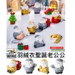 WINE台灣惟恩 微景觀 羽絨衣聖誕老公公 聖誕 聖誕老公公 聖誕禮物 多肉 盆栽 造景 聖誕節 聖誕老人 雪橇