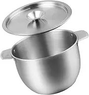 FONDOTIN Stainless Steel Oil Storage Basin Multi Purpose Filter Container for Cooking Baking Kitchen Gadget for Holding Soup Mixing Eggs Salad Odorless Safe