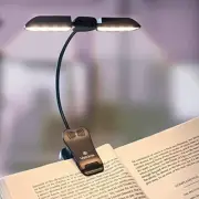 14 LED Rechargeable Book-Light with Clamp for Reading at Night in Bed, Warm/W...