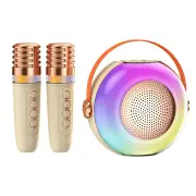 A6 RGB bluetooth Speaker Portable Speaker with Dual Microphone Bass Diaphragm 360° Surround Sound Voice Mode Change Supp