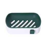 Soap Dish Holder with Hook Wall Mounted Sponge Towel Holder for Bathroom Shower
