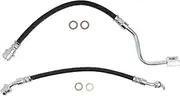 TRQ Brake Hose Set Compatible with 2015-2019 Hyundai Sonata 2017-2019 Kia Cadenza 2017-2020 Optima