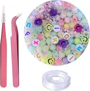 Skin Picking Stop Picking, Picky Pad, Skin Picking Fidget, Fidget Toys, Reusable Picky Pad Bead, Picking Pad with Tweezers and Elastic Thread, Sensory Toy for All Ages