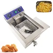 110V 10L Commercial Deep Frying Machine Electric Fryer Cooking Pot