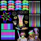 148 PCS Glow in the Dark Party Supplies, 16PCS Foam Glow Sticks, 16PCS LED Gl...