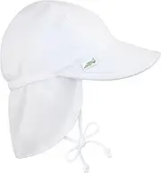 [green sprouts] i play. Baby Girls Breathable Flap Protection Hat-White Sun Hat, White, 2-4 Years US