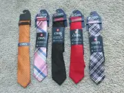 Chaps Mens 100% Silk Neck Tie Multi Colors ~~LOT OF 5~