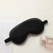 Double-Sided Silk Like Sleeping Eye Mask Black