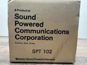 Wheeler Sound Powered Handset SPT-102 with B5446 Hanger