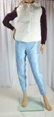 NWT $149 Size 8 Athleta Heron Blue Apres Quilted Ski Down Jogger Pant #467123