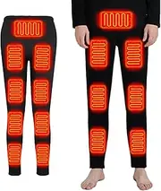 [IMYOGI] Cozy Electric Heating Underwears for Men, USB Battery Powered Heated Base Layer Outdoor Sport Thermal Underwears