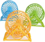 Hohopeti 3pcs Hamster Wheel Durable Safe Pet Playing Roller with Holder Random Exercise for Hamsters Mice Furry Animals Random Color