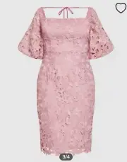 City Chic Small Dress Veronica Pink Plus Size 16