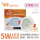 舞光 LED 5W 3000K 黃光 36度 7cm 全電壓 白色鋁 可調角度 高演色 歡笑 崁燈_WF431276