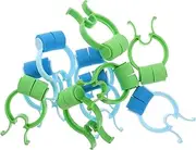 Swimming Nose Clip 10 Pack Emergency Nasal Stopper Lung Function Training Aid for Children Adults Snoring Relief Clip Blue Green