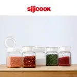 [SILICOOK] 氣密的一觸方形罐 300ML 5P 套 / 食品容器