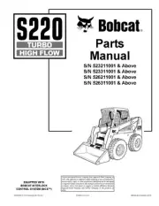 Bobcat S220 Skid Steer Loader Parts Manual Diagrams List Book 6902635