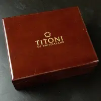 在飛比找Yahoo!奇摩拍賣優惠-TITONI 瑞士梅花錶手錶紅木盒子