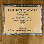 Perrigot Movlin Papier d' Arches Special Watercolor Block Paper 18x24" Rough NEW
