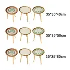 Rattan Side Table End Table Convenient Bedside Table for Bedroom Farmhouse
