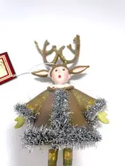 Department 56 Krinkles TALL CAROLER FIGURE, MAN WITH ANTLERS 85440.2