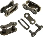 4 Pairs Bicycle Missing Link Single/1 Speed Chain Reusable Steel Bike Chain Link（Brown）