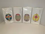 Lori Sturgess Hand-Painted Faberge Egg Linen Towels 19" x 12" Set Of 4