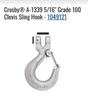 Crosby Clevis Hook w/ Positive Locking Latch 5/16” 1049121