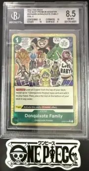 BGS 8.5 One Piece OP04-036 R* Donquixote Family Foil - English - PRB01 The Best