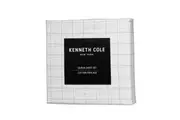 Kenneth Cole Classic Grey Grid Cotton Sheet Home Bedding Cover Set 250TC