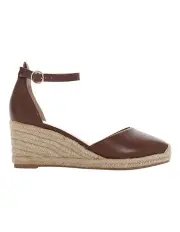 [Jane Debster] Peru Wedges in Chocolate Leather