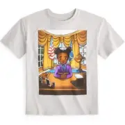 Grayson Threads Black Puzzle Huddle Kids Future President T-Shirt Grey NWT