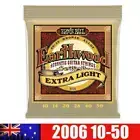 For Ernie Ball 2006 Earthwood Extra Light Acoustic Guitar Strings 10 -50 OZ