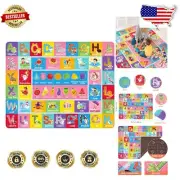 Vibrant Kids Area Rug - ABC Alphabet & Animal Pattern for Fun Learning (78.7x59)