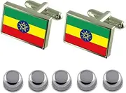 [Select Gifts] Shirt Dress Studs Ethiopia Flag Cufflinks