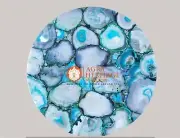 Natural Blue Botswana Agate Coffee Table Top / Blue Agate Table Top for Home Dec