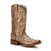 Corral Ladies Orix Glittered Inlay and Stud Boot C3275