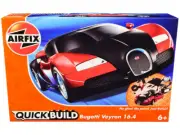 Airfix Quickbuild Bugatti Veyron Red/Blk Snap On Plastic Model Car Kit J6020