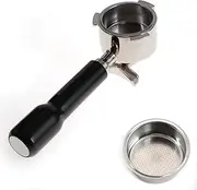 [Biendo] 51mm Coffee Permanent Filters 2 Spouts Splitter Portafilter Reusable Coffee Filters Compatible with Delonghi Dedica EC680 EC685 (51mm)
