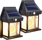 2X Solar Wall Lights Outdoor Motion Sensor Dusk to Dawn Porch Yard Garage LED