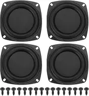 uxcell 4 Pcs Passive Radiator 4 Inch Woofer Vibrating Membrane, Rubber Vibration Diaphragm Plate Subwoofer for Bass Speaker Replacement, DIY(with 16pcs Screw)
