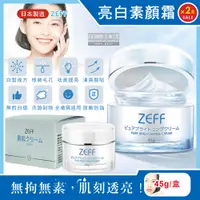 在飛比找PChome24h購物優惠-(2盒)日本ZEFF-提亮膚色嫩白修飾毛孔極簡裸妝日用偽素顏