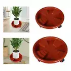 Planter Stand with Wheels, Rotating Plant Stand, Pot Trolley, Planter Saucer